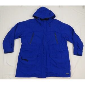 Lands End Waterproof Windproof Rain Wind Hooded Full Zip Long Parka Jacket 3X
